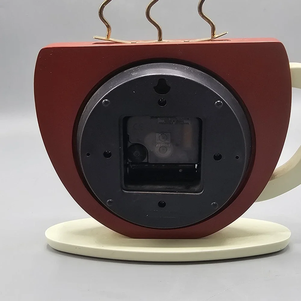 Vintage Country Breeze Red Hot Coffee Mug Clock Retro Kitchen Decor Tested